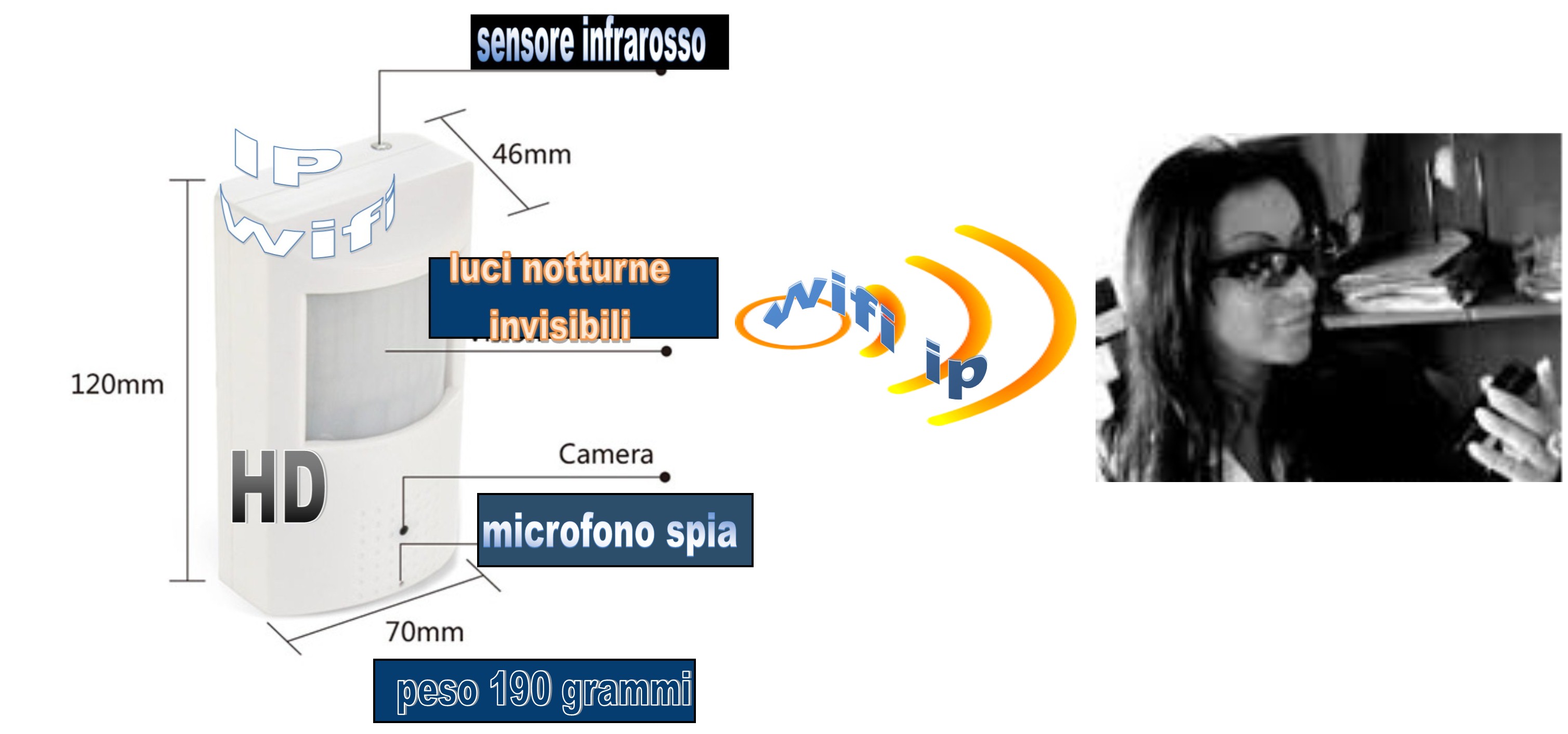 Microspia WIFI camuffata 